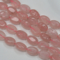 Preview: Rosenquarz, oval Kettenstrang